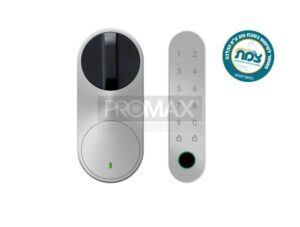 מנעול חכם L-700 לדלת באישור צמ"ת PROMAX – ניקל מט עם ידית שחורה