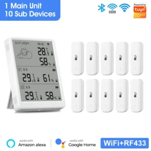 תחנת מזג אוויר WiFi חכמה עם 2 חיישנים – Tuya